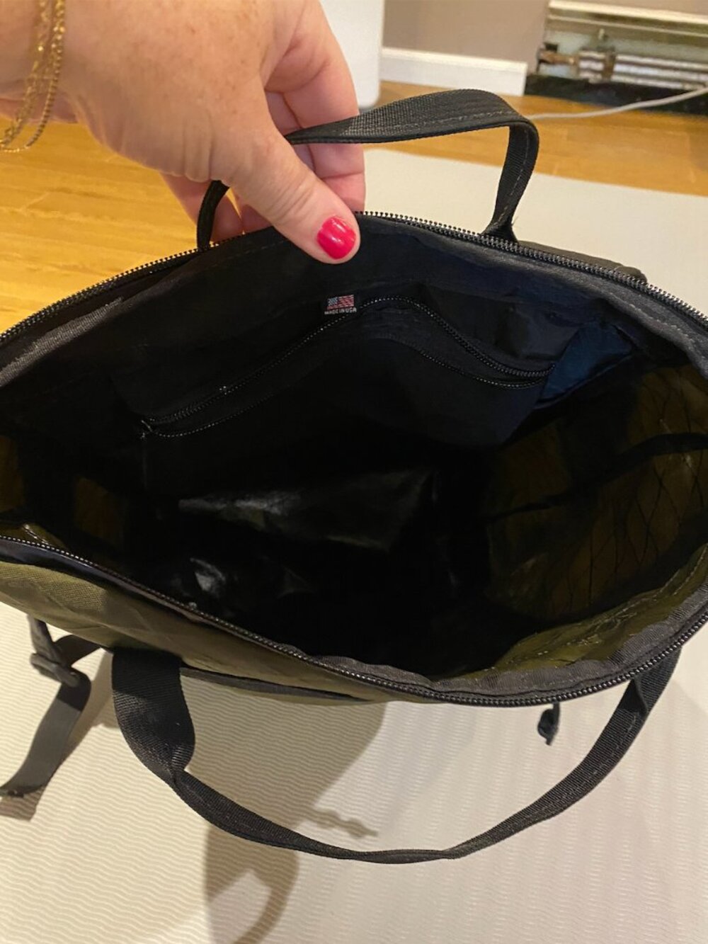 Flowfold Backpack: Olive Green and Black NEVER USED! - Picture 8 of 12